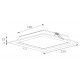 Downlight LED Cuadrado 220x220mm Blanco 25W, Corte 180x180mm. para Techos Lamas